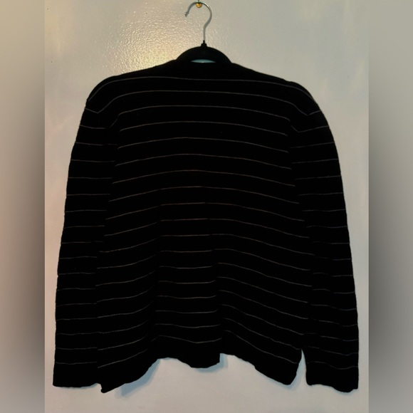 Armani Collezioni Men’s Black and White Striped Sweater - Picture 4 of 6